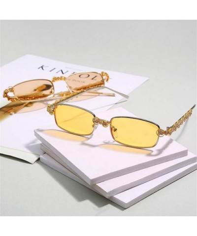 Luxury Diamond Rectangle Sunglasses Women New Designer Fashion Square Male Glasses Female Eyeglasses Clear Lens - CA198G5QRNG...