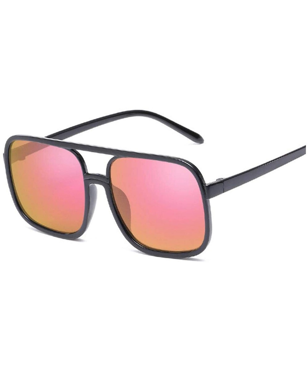 Square Oversized Sunglasses Women Big Frame Pink Sun Glasses FeMirror Oculos Unisex Gradient Hip Hop Shades - CM198AHUUL5 $30...