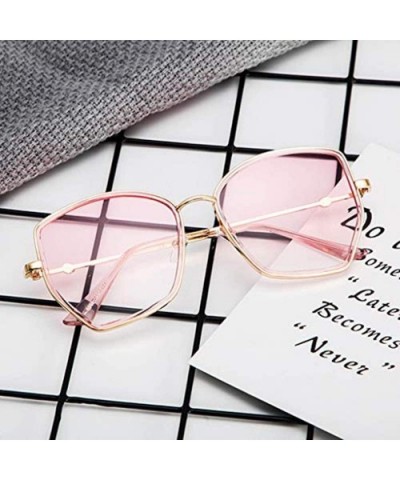 Irregular Polarized Sunglasses Valentines - Pink - CY18SY2KG4D $5.41 Oversized