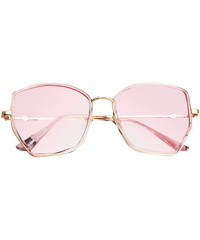 Irregular Polarized Sunglasses Valentines - Pink - CY18SY2KG4D $5.41 Oversized