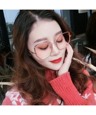 Irregular Polarized Sunglasses Valentines - Pink - CY18SY2KG4D $5.41 Oversized