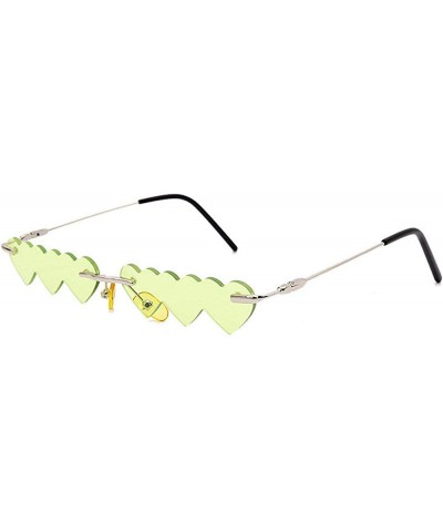 Fashion Red Pink Unique Small Heart Rimless Punk Sunglasses Rimless Women 2020 Sexy Female party sunglasses UV400 - CA1905NTS...