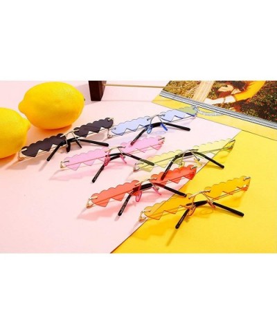 Fashion Red Pink Unique Small Heart Rimless Punk Sunglasses Rimless Women 2020 Sexy Female party sunglasses UV400 - CA1905NTS...