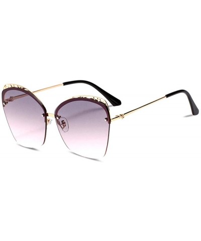 2019 new sunglasses ladies - frameless fashion sunglasses cat eye sunglasses - A - CJ18SKZMXMA $34.76 Cat Eye
