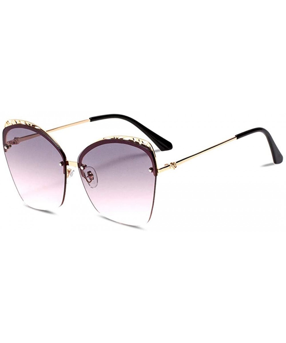 2019 new sunglasses ladies - frameless fashion sunglasses cat eye sunglasses - A - CJ18SKZMXMA $34.76 Cat Eye