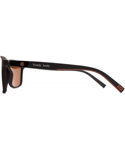 p630 Rectangular Style Polarized- for Mens 100% UV PROTECTION - Blackblue-black - CQ192THMSZD $15.09 Rectangular