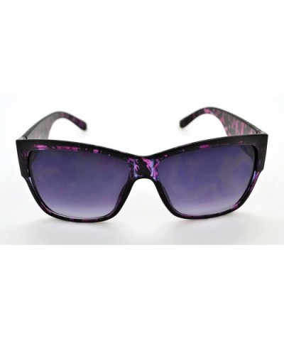 Trendy Classic Womens Hot Fashion Sunglasses w/FREE Microfiber Pouch - Purple - CP12L18NPR1 $12.18 Wayfarer