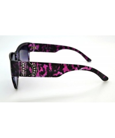 Trendy Classic Womens Hot Fashion Sunglasses w/FREE Microfiber Pouch - Purple - CP12L18NPR1 $12.18 Wayfarer