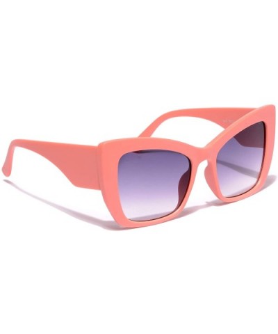 Women's Oval Sunglasses Plastic Frame - Pink - C418WG8D393 $8.62 Semi-rimless