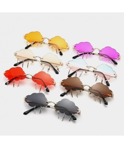Cloud Lightning Sunglasses Women Rimless Storm Shaped Shades UV Protection - C3 - CJ190NZNSK0 $10.63 Rimless