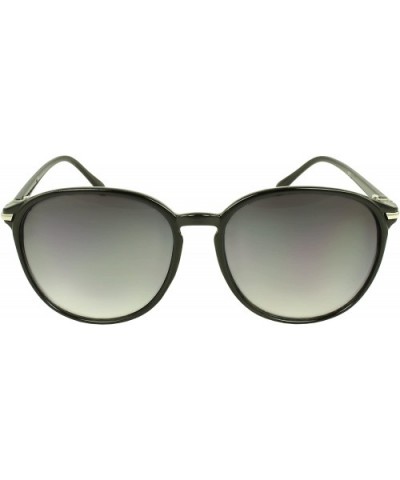 TU9377 Retro Oval Fashion Sunglasses - Black - CO11DN2BWW9 $5.89 Oval