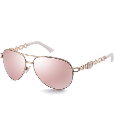 Classic Aviater Sunglasses For Women Men Metal Frame Mirrored Lens Driving Fashion UV400 Glasses 0257 - C118WHQTKGC $16.28 Wrap