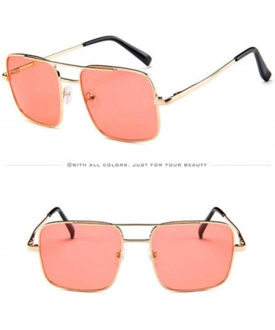 New Women Men Vintage Sunglasses Unisex Fashion Oversize Square Frame Sunglasses Eyewear - A - CU18STWUXHW $6.90 Goggle