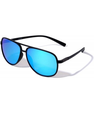 Bendable Classic Round Color Sunglasses - Blue - CG197LZCKC5 $11.61 Aviator