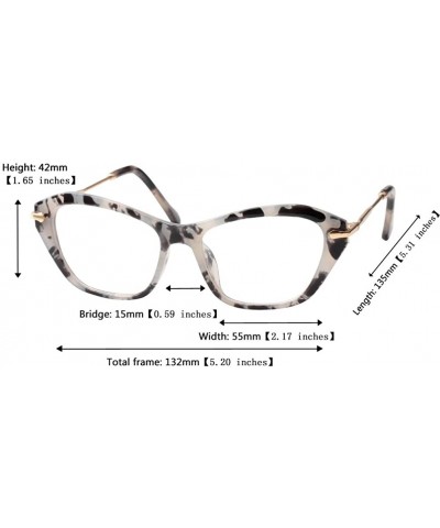 Womens Quality Fashion Alloy Arms Cateye Customized Reading Glasses - Glass - CS12MI6H3AT $8.49 Cat Eye