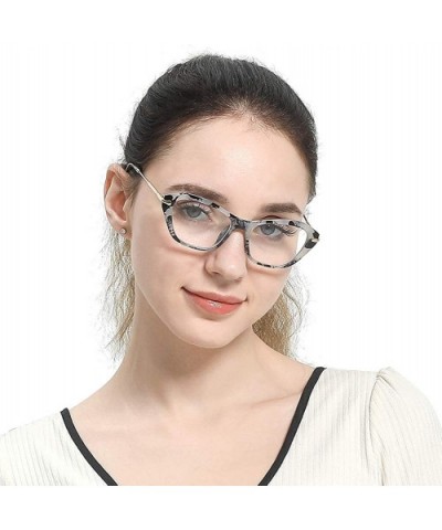 Womens Quality Fashion Alloy Arms Cateye Customized Reading Glasses - Glass - CS12MI6H3AT $8.49 Cat Eye