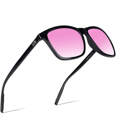 Polarized Sunglasses For Men Women-Vintage Men Women Sunglasses Metal Frame Ultra Light GD8001 - Pink - CX18H305LR3 $11.11 Re...