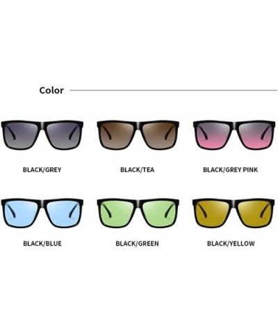 Men Women Classic Polarized Sunglasses Driving Square Frame Sun Glasses Male Goggle UV400 - Black Yellow - CB199OR3REE $7.82 ...