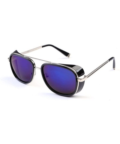 Iron Man Sunglasses Mens Womens Retro Square Metal Frame Sunglasses - C5 - C118E72KALM $12.83 Shield