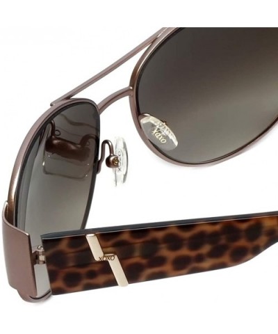 Designer Sunglasses X2320CG in Light Brown with Grey Lenses - CQ11C6CTYI1 $40.13 Aviator