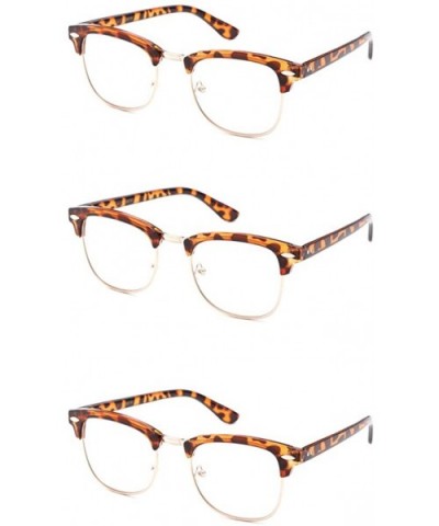 Babo" Slim Oval Style Celebrity Fashionista Pattern Temple Reading Glasses Vintage - 3 Pack Oval Tortoise - CY11P3ETX71 $10.2...