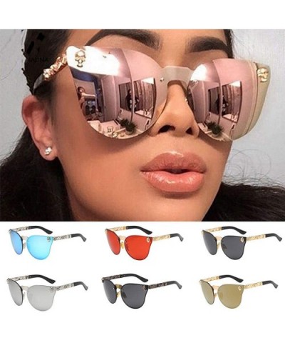 Sunglasses Polarized Oversized Fashion Vintage - F - CO18UL2XKMM $5.65 Shield