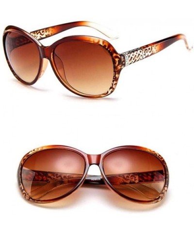 2019 Classic Oversized Sunglasses Women Brand Designer Ladies Sun Purple - Tea - CV18XQZ0YMA $7.84 Oversized