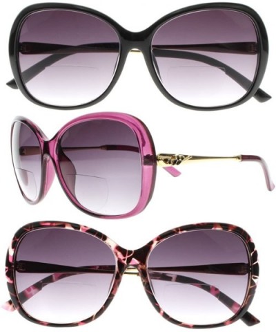Ladies Oversized Trendy Designer Butterfly Bifocal Reading Glasses UV Sunglasses - All - CY18DH7ITYC $39.72 Butterfly