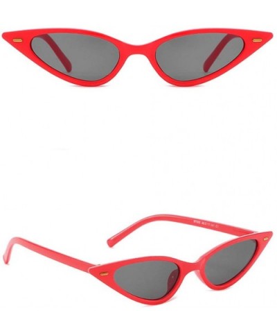 Vintage Sex Cat Eye Sunglasses Candy Color Clout Goggles Sun Glasses for Women - C - CB18T0QKZ5I $6.80 Cat Eye