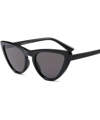 Cat Fashion Women Sunglasses Super Star Brand Designer Triangle Retro Vintage - Gloss Black - C6188GQ5OD4 $9.47 Oversized