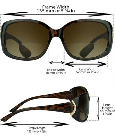 Sexy Bifocal Sunglasses for Women. Black - Tortoise Shell Brown or Animal Pattern Frame with Metal Accent. - CN18E7XEN99 $11....