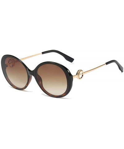 Men Fashion Ultra light Oval Sunglasses Brand Designer Vintage Lady shaded Glasses UV400 - Leopard - CK18U0I665O $11.12 Oval