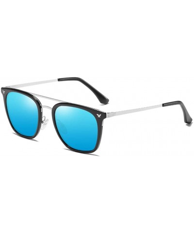 Sunglasses Polarized Blocking Fishing Climbing - Blue - CG18WQY2WCG $23.80 Square