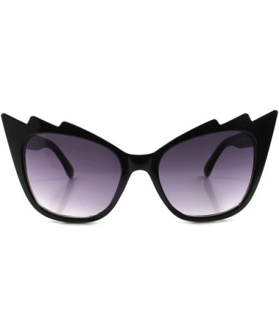 Unique Vintage Inspired Sexy Womens Celebrity Designer Cat Eye Sunglasses - Black - CH1892DZX8O $10.08 Cat Eye