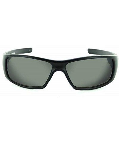 Mountain Shades- Unisex Sports Sunglasses - Windsport Frame- Mongo Shiny Black Lens - CF18N8D3END $16.15 Wrap