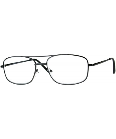 Clear Lens Glasses With Bifocal Reading Lens Metal Rectangular Spring Hinge - Gunmetal - CU18EG3O2KI $5.19 Rectangular