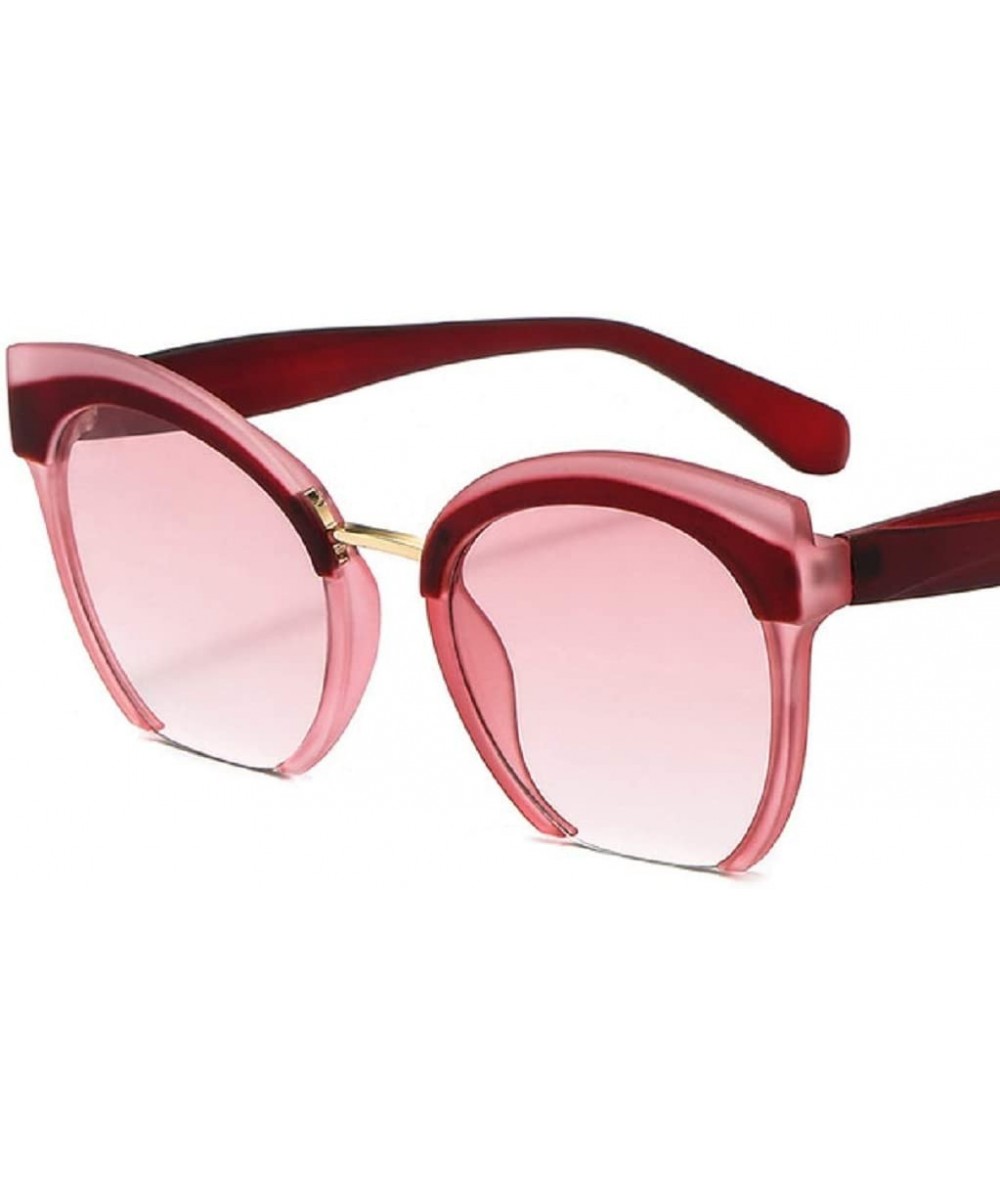 Fashion Cat Eye Sunglasses Women Retro Transparent Frame Brand - B - CH18RLZ85T3 $4.66 Cat Eye