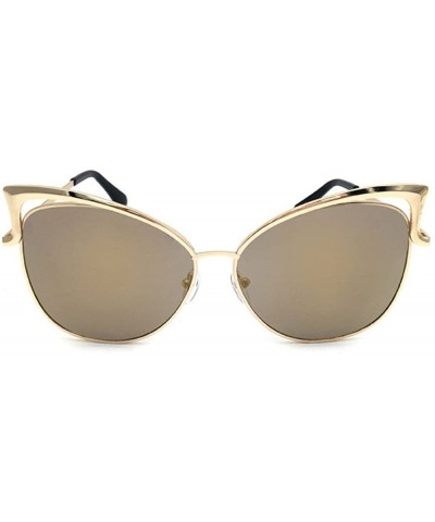 Stylish Sunglasses for Men Women 100% UV protectionPolarized Sunglasses - Gold - CK18S0TQUXZ $6.84 Wrap