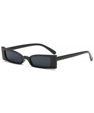 Small frame Men and women Sunglasses Fashion Retro Sunglasses - Sand Black - CC18LINRIM0 $4.96 Rectangular
