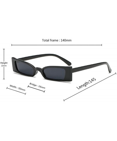 Small frame Men and women Sunglasses Fashion Retro Sunglasses - Sand Black - CC18LINRIM0 $4.96 Rectangular