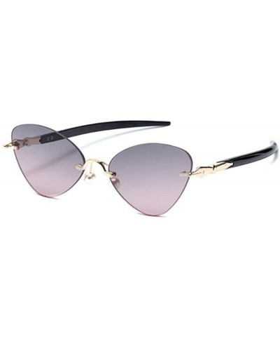 Women's Sunglasses- Frameless Pilot Fashion Trend Sunglasses - D - C718SMT2GYN $35.88 Aviator