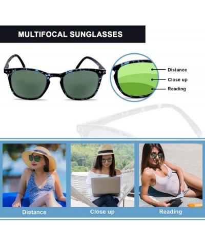 Progressive Multifocal Reading Sunglasses for Men & Women - Trifocal Reader Sunglasses - 1 - CQ18U0H5N8T $8.67 Round