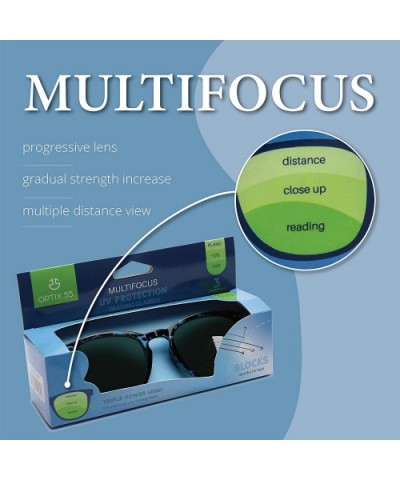 Progressive Multifocal Reading Sunglasses for Men & Women - Trifocal Reader Sunglasses - 1 - CQ18U0H5N8T $8.67 Round