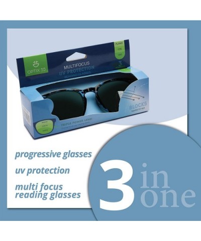 Progressive Multifocal Reading Sunglasses for Men & Women - Trifocal Reader Sunglasses - 1 - CQ18U0H5N8T $8.67 Round