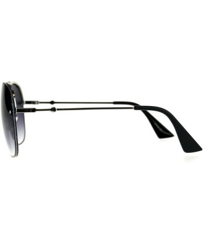 Womens Rimless Designer Butterfly Metal Oversize Fashion Sunglasses - Silver Smoke - CY18DTLCCMC $6.30 Oversized