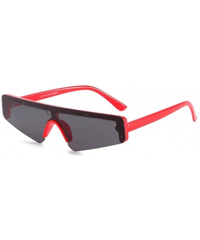 Unisex New Vintage Sunglasses Summer Fashion Radiation Protection Street Shooting Sunglasses - Red - CF18SX79HHZ $7.26 Goggle