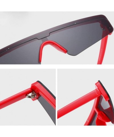 Unisex New Vintage Sunglasses Summer Fashion Radiation Protection Street Shooting Sunglasses - Red - CF18SX79HHZ $7.26 Goggle