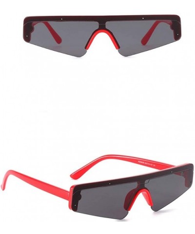 Unisex New Vintage Sunglasses Summer Fashion Radiation Protection Street Shooting Sunglasses - Red - CF18SX79HHZ $7.26 Goggle