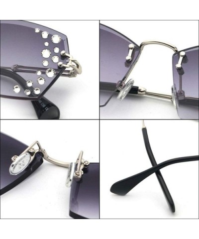 Small frame ladies square retro glasses transparent diamond metal sunglasses lens glasses with box - Pink - C818R38Y0Q4 $8.27...