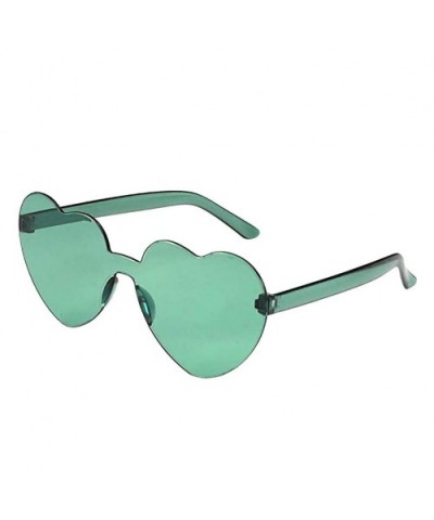 Valentines Sunglasses Transparent Frameless - Army Green - CV199AX075C $8.94 Rimless